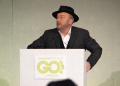 George Galloway at Brexit event of Grassroots Out! in London (c) Daniel Zylbersztajn 2016